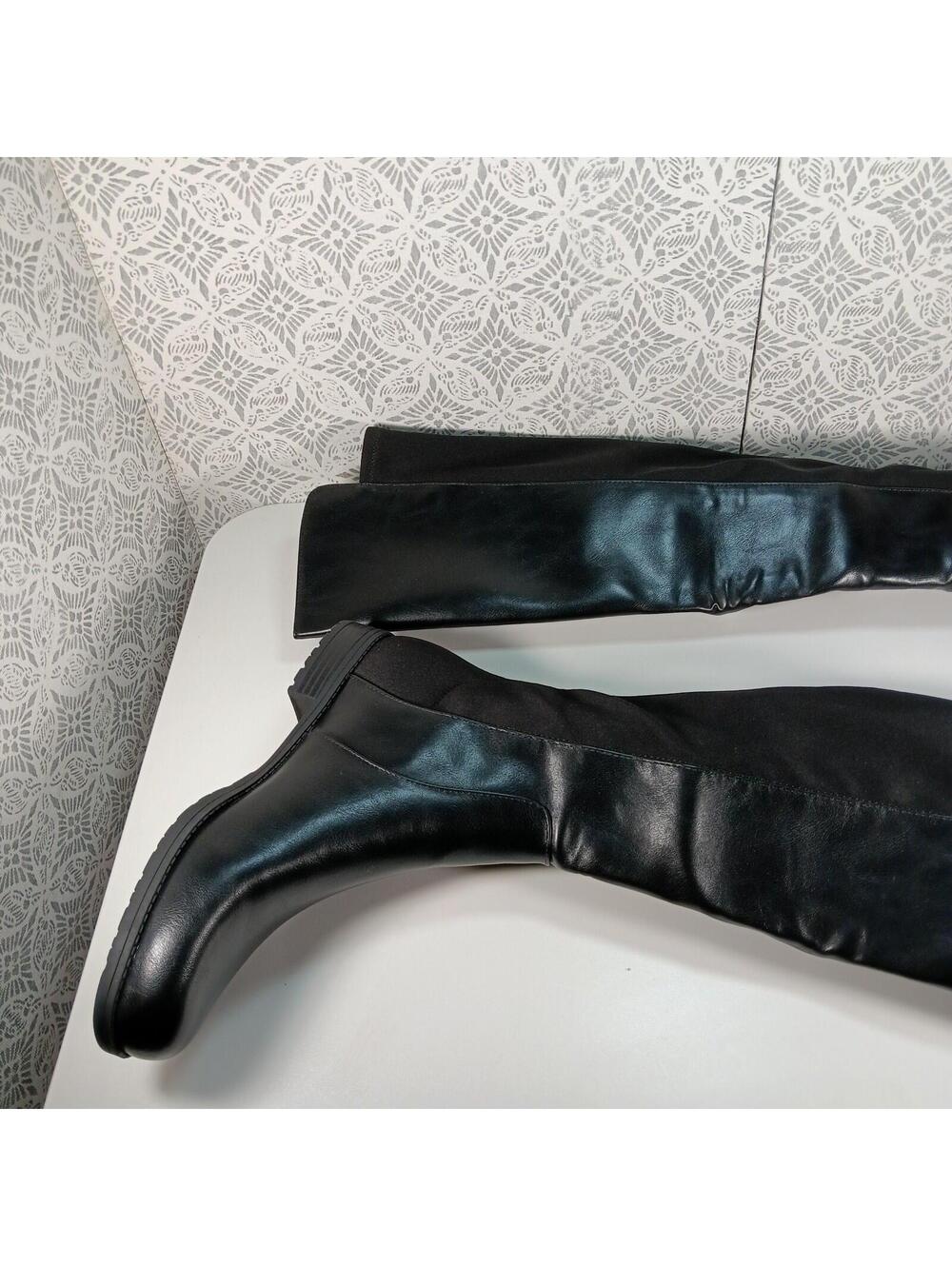 UNISA UNCOLLEAN-J Women's Over-The-Knee Black Boots Size 8 BNIB
